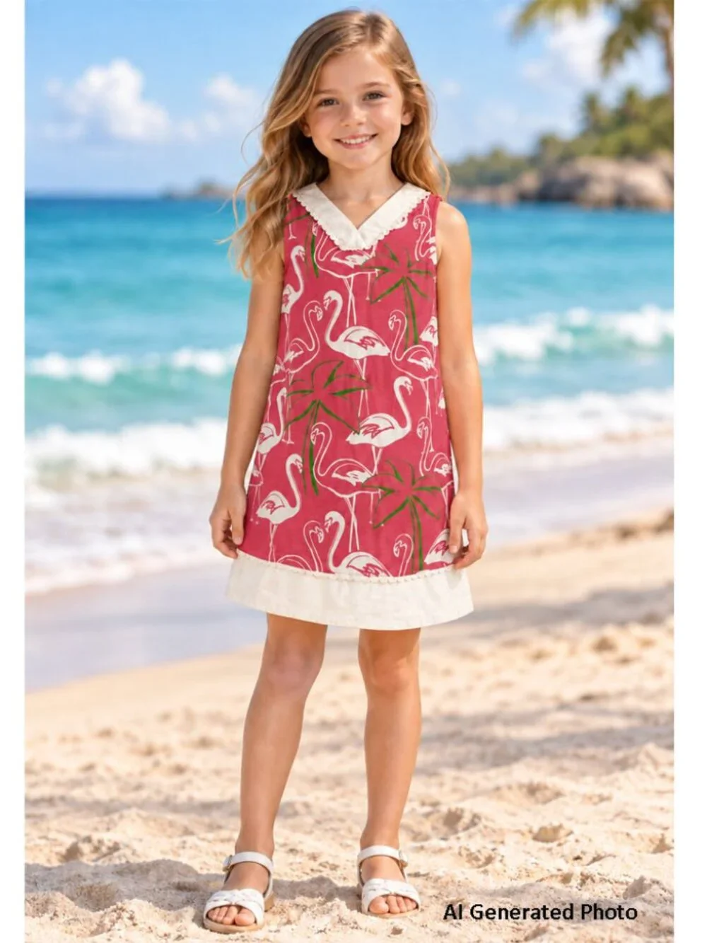 Gymboree Flamingo Summer Dress Size 7